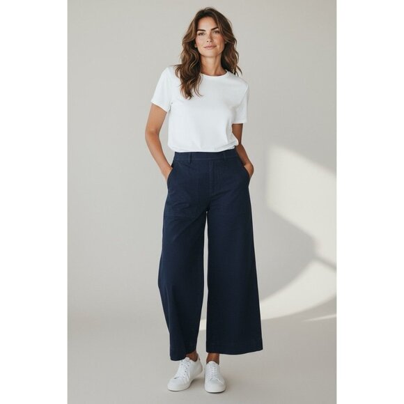 Spanx Wide Leg Stretch Pants Black Pull On 24” Inseam Women’s XS - Picture 2 of 5